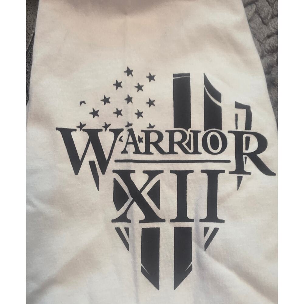 Warrior xii Large "Don't let me vote Democrat" white tactical warrior USA tee - Picture 3 of 6